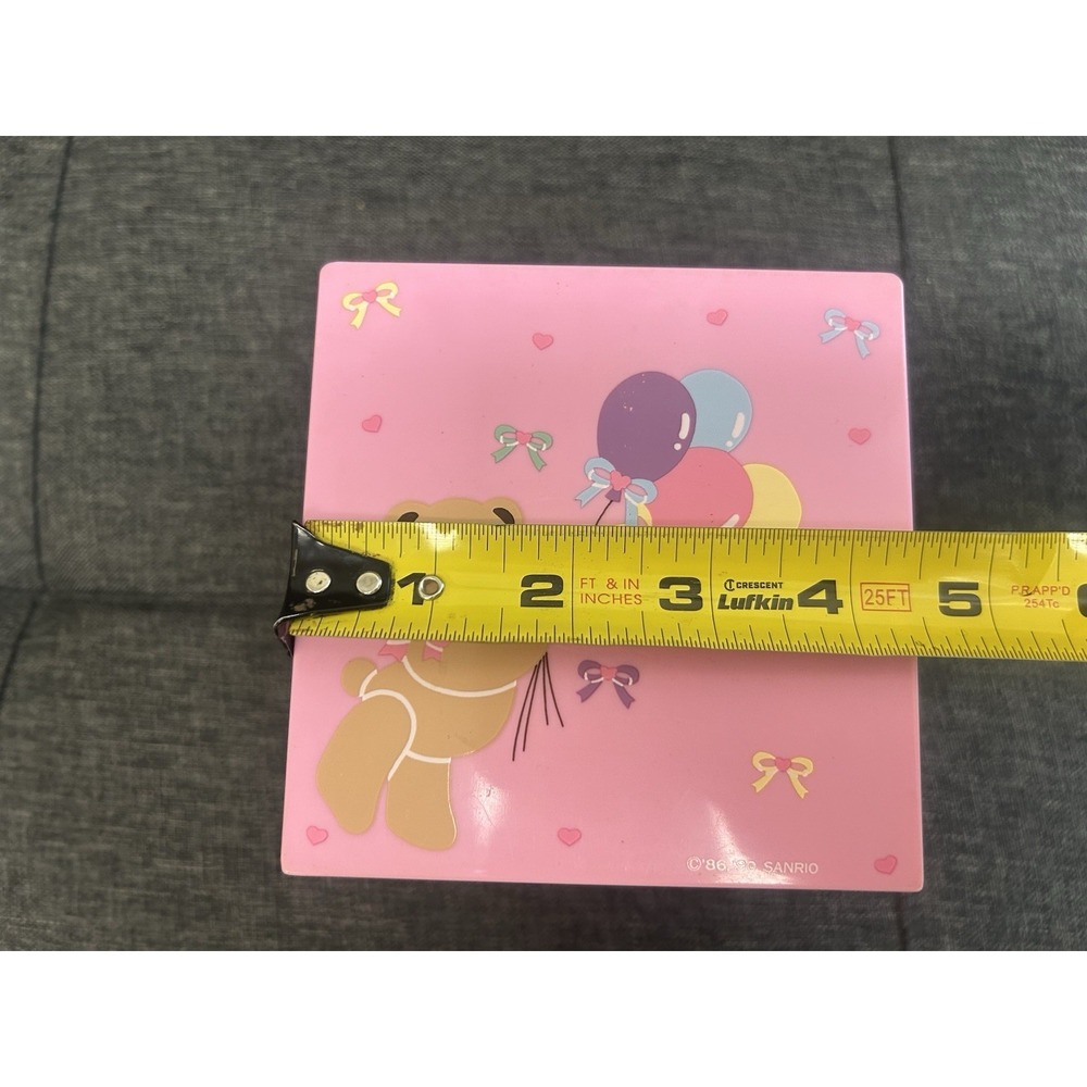 Vintage 1990 Sanrio Tweedle Dee Dee Teddy Bear Jewelry Box Mirror Lid Organizer - Picture 11 of 16